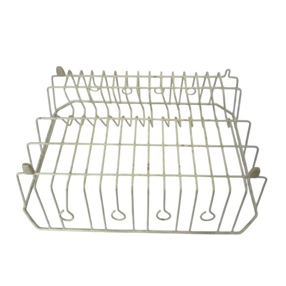 Vintage White Large Wire Dish Rack Rubbermaid Kitchen Sink Storage Organizer - Picture 5 of 9